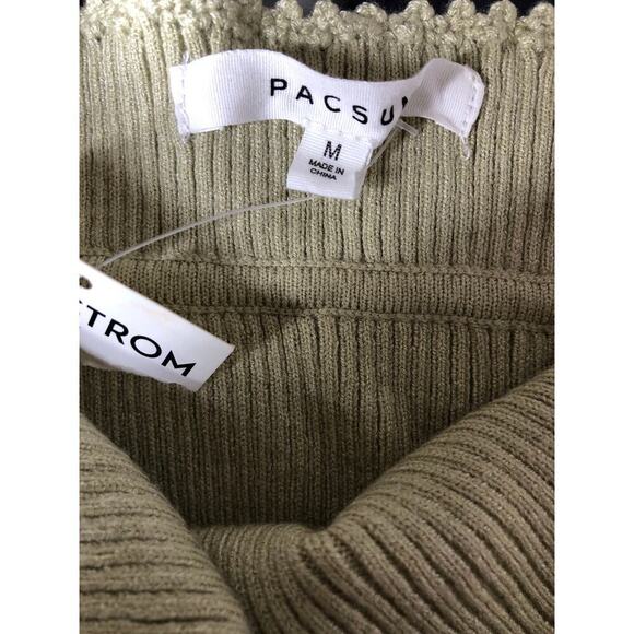 Pacsun LA Hearts Hanna Tank Top Ribbed V-Neck Cropped Olive Green NWT Medium - Picture 5 of 7